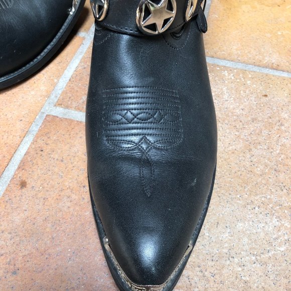 Masterson Men's Cowboy Boots RB919 Size 11D Black Western Leather - Picture 4 of 7